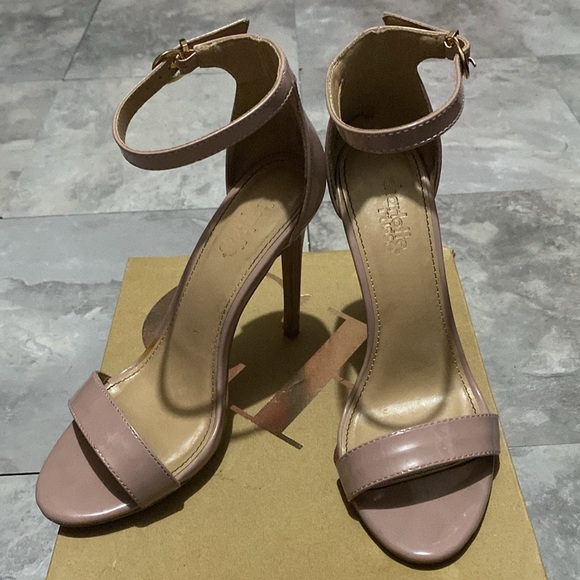 muave Charlotte Russe size 6 women heels open toe light pink shoes - Picture 3 of 8